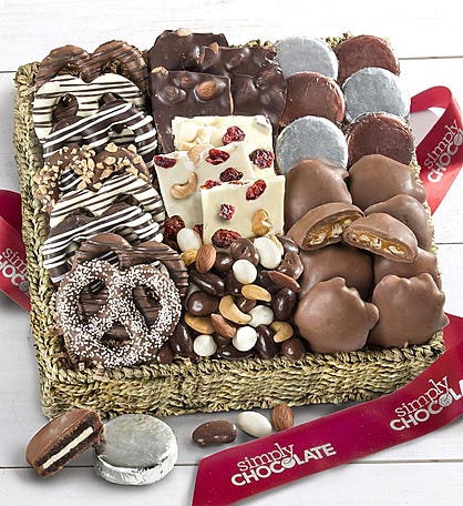 Simply Chocolate Nuts & Confections Basket